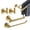Gold-5-Piece, variant on 5-Piece Black Bath Accessories Set Wall Mount Towel Bar Hardware