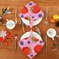 thumbnail image 4 of GZHJMY Strawberry Cloth Napkins Set of 1, Reusable Washable Polyester Dinner Napkins for Family, Restaurant, Wedding, Party Decor 20 x 20 Inch, 4 of 7