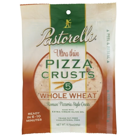 Pack of 10, Pastorelli Ultra Thin Whole Wheat Pizza Crusts, 8.75 oz