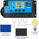 thumbnail image 5 of Controlador de carga del regulador del panel solar de la batería inteligente PWM de 30 A 12 V/24 V con pantalla LCD de puerto USB dual de 5 V para baterías de plomo-ácido (30 A), 5 of 5