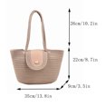 thumbnail image 3 of Bolsas de hombro tejidos de cuerda de algodón informales Bolsas de mano de gran capacidad para el trabajo (Beige) Likrtyny Para Estrenar, 3 of 9