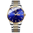 thumbnail image 2 of Resicozy Mens Watch Men’s Quartz Watch Stainless with Date Window for Business Work Sport Casual Elegant Gifts Blue with Silver and Gold Band, 2 of 4