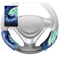 thumbnail image 1 of EREHome Merry Christmas Steering Wheel Cover Hook and Loop Covers For Car Size 10x16cm 2 PCS, 1 of 2
