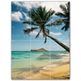 thumbnail image 1 of Picture-Tiles.com: Beach Ceramic Tile Wall Mural WAL500065-34S. 12.75"W x 17"H using (12) 4.25" x 4.25" Ceramic Tiles-Satin Finish, 1 of 3