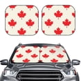 thumbnail image 2 of Daiia Happy Canada Day 2PCS Car Windshield Sun Shade, Foldable Sun Shield for Car Front Window, Auto Sun Blocker Visor Protector Universal for Truck SUV Pickup-Medium, 2 of 7
