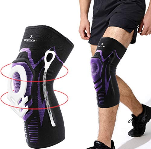 3D Pressurized Fitness Running Knee Support Braces with Side Stabilizers & Patella Gel Pads for Knee Support for Running Arthritis and Injury Recovery 1PC Lala hook Knee Brace Men Women Jogging 