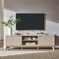 thumbnail image 4 of KeyWhat 70" Mid-Century Modern TV Stand for 75 Inches TV, Fluted Doors & Adjustable Shelves, 4 of 9