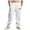 White, variant on Akiihool Straight Pants for Men Men's Casual Drawstrintg Elastic Waist Winter Pants Yellow,S