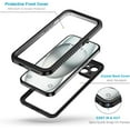 thumbnail image 3 of Phone 15 Plus Case, IP68 Waterproof Dustproof Shockproof Cases with Built-in Screen Protector, 360 Full Body Protective Front and Back Cover for iPhone 15 Plus - 6.7 inch (Black), 3 of 7