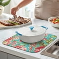 thumbnail image 3 of Microfibre Drying Mat for Kitchen Coral and Floral Dish Drying Drainer Mat Absorbent Pioneer Drying Mat Washing Up for Glass, Plate & Cup 16inch X 18inch, 3 of 7