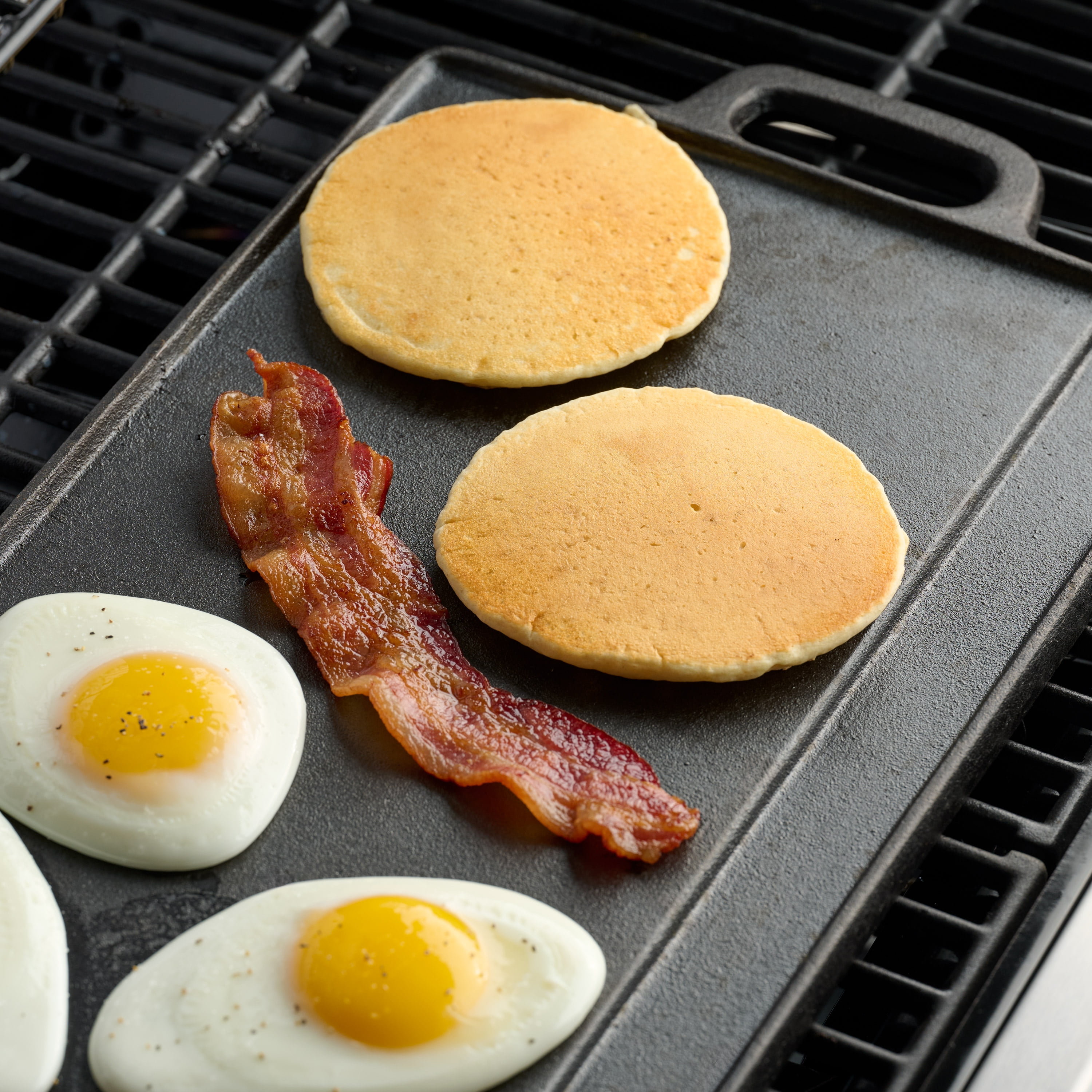 Expert Grill Deluxe Cast Iron Reversible Grill Griddle Plate, Black,Hand Wash