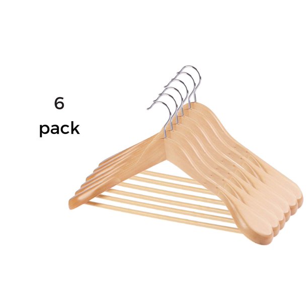 Closet Spice Natural Wood Extra-Wide Shoulder Coat Hangers