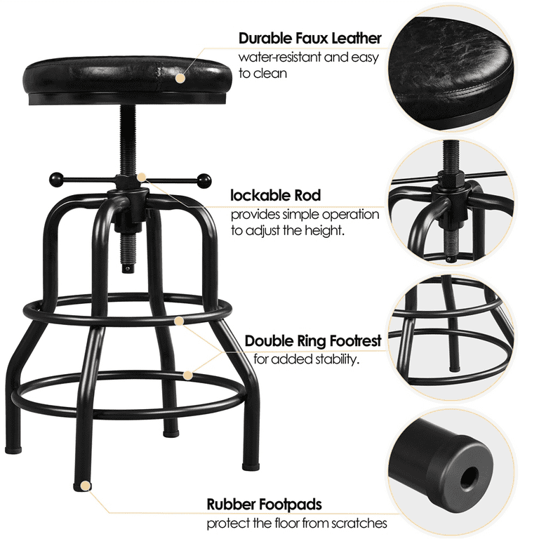 スツール DULTON : BAR STOOL ANTIQUE BLACK DULTON IRON STOOL ANTIQUE BLACK アイアンスツール