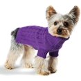 thumbnail image 3 of ORUYROP Dog Sweater Turtleneck Purple Size #12, 3 of 4