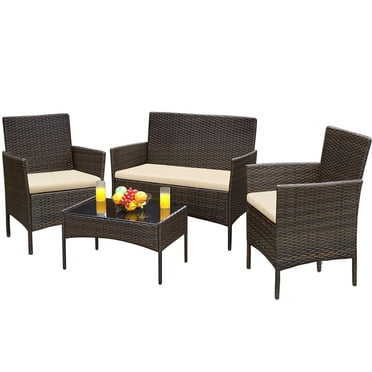 Lacoo 5 Pieces Patio Sectional Set Pe Rattan Outdoor All Weather Wicker Conversation With Table Beige Com - Evre Rattan Outdoor Garden Madrid Furniture Set Conservatory Patio Lounge Lacoo 5 Pieces Patio Sectional Set Pe Rattan Outdoor All Weather Wicker Conversation With Table Beige Com - Evre Rattan Outdoor Garden Madrid Furniture Set Conservatory Patio Lounge