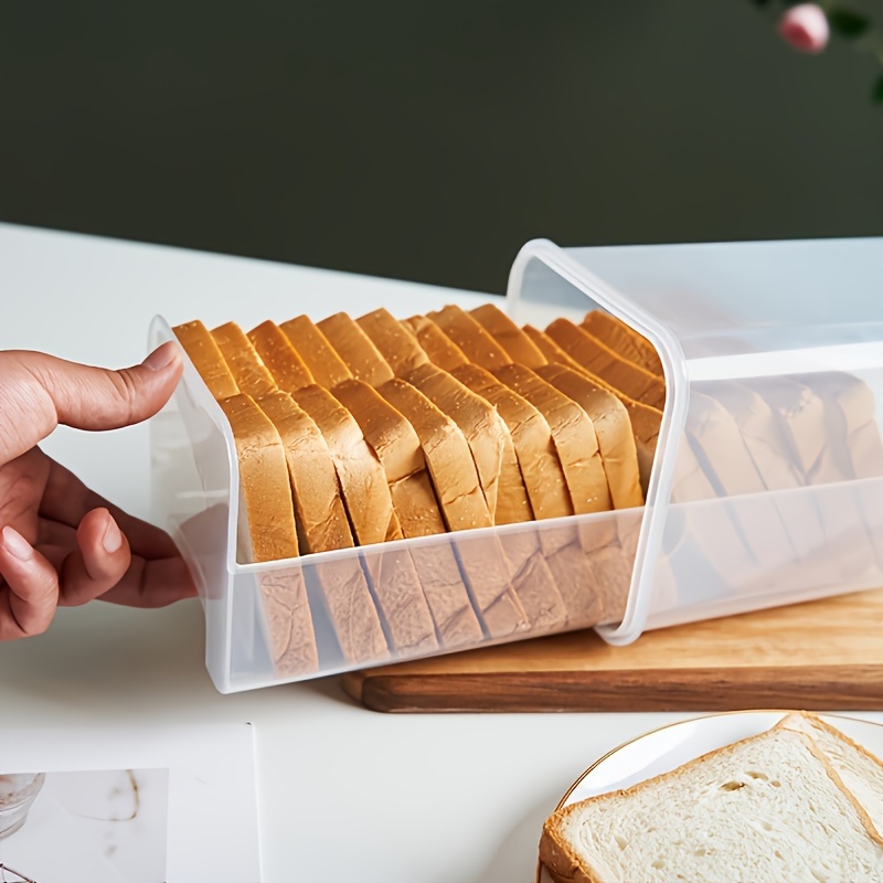 TwoLLL Set of 1 Slide-Out Kitchen Bread Box with Inner Tray