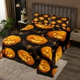 thumbnail image 2 of Erosebridal Spooky Pumpkin Coverlet Set Queen, Happy Halloween Bedding Set, Horror Bat Reversible Bed Set, Breathable Room Decor, 3-Piece, 2 of 6