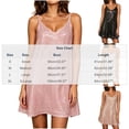 thumbnail image 3 of Ovbmpzd Summer Dresses for Women Gold Vaction Sequin Mini Party Dresses V Neck Sleeveless Slip Dresses,M, 3 of 6