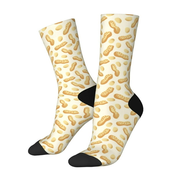 Balery Peanuts3 Calcetas Largas con Estampado para Hombre y Mujer – Suaves y Transpirables, Talla Única (US 5-11)
