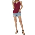 thumbnail image 7 of Nlife Women Criss Cross V Neck Sleeveless Cami Top, 7 of 7