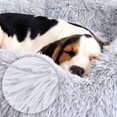 thumbnail image 3 of Cama para perros, cama para gatos, sofá redondo tipo donut para perros pequeños, cojín para gatos, cama de felpa tranquila para mascotas, piel sintética cómoda y esponjosa para interiores, 3 of 5
