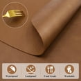 thumbnail image 3 of Round Placemats Set of 6 Faux Leather Place Mats Double-Sided Anti Slip Wipeable Washable Reversible Table Mats for Kitchen Dining Christmas Table Home Decorations(Blue Yellow), 3 of 8