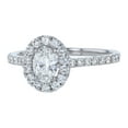 thumbnail image 3 of 14K White Gold 1 cttw. Certified Diamonds Oval-cut Halo Engagement Ring by Hollywood Hills Jewelers, 3 of 6