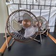 thumbnail image 3 of Ventilador de escritorio USB de 5,7 pulgadas, rotación de 360 ​​° pequeño y silencioso, potente flujo de aire portátil fuerte, Mini ventilador de refrigeración Personal de metal, 3 of 5