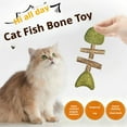 thumbnail image 2 of SharkTRUE Creative Fish Bone Cat Toy, Natural Fishbone Cats Dentals Toy, Catnip Teeth Cleaning Stick, Pets Cat Chew Stick Toys, for Cats Teeth Cleaning, 2 of 8