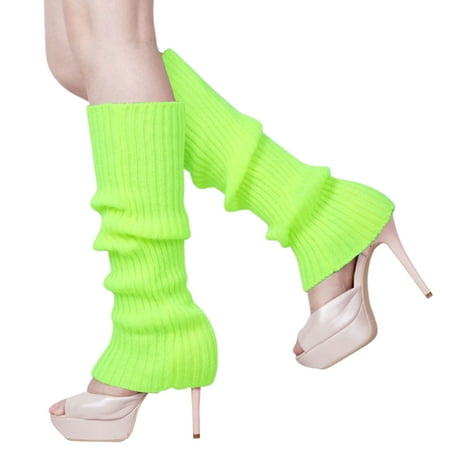 

Leg Warmers Comfortable Leg Warmer Sleeves For Womens 80s Neon Knit Ribbed Leg Warmers Various colors Perfect Winter Gift