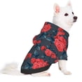thumbnail image 2 of Haiem Rose Flowers for Winter Dog Hoodie Sweatshirts with Pockets Warm Dog Clothes for Small Dogs Chihuahua-X-Large, 2 of 7