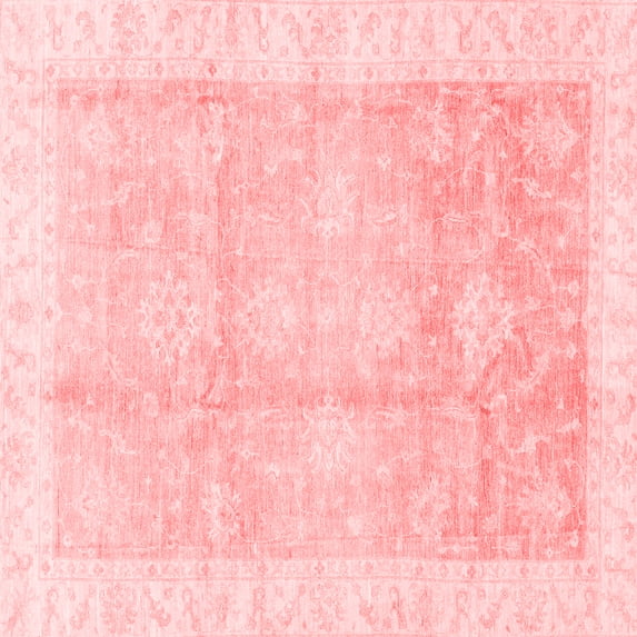 Ahgly Company Indoor Square Oriental Red Traditional Area Rugs, 6' Square