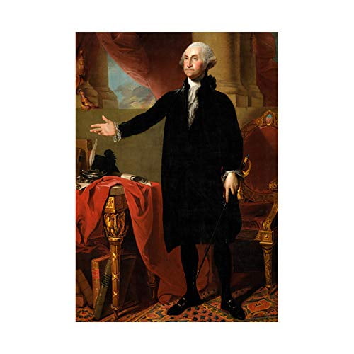 Wee Blue Coo Painting Portrait Stuart President George Washington Wall Art Print