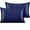 Navy Blue, variant on Ntbay 2 Pack Silky Satin Queen Pillowcases for Hair and Skin, Luxury and Soft Pillow Cases with Envelope Closure, 20" x 30", Navy Blue