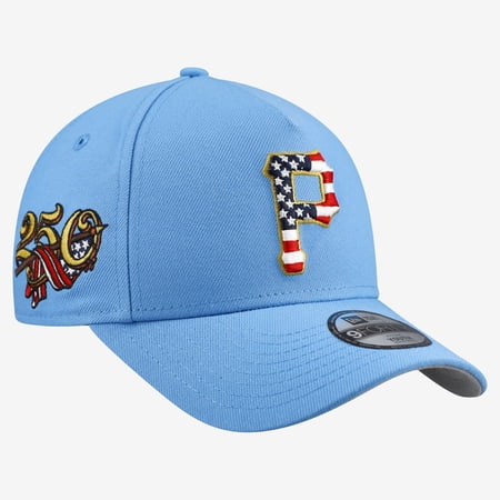 Youth New Era Light Blue Pittsburgh Pirates Celebrate America s 250th 9FORTY A-Frame Adjustable Hat