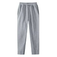 thumbnail image 2 of Letdown Men's Sweatpants Elastic Bottom Athletic Jogger Drawstring Waist Lightweight Sweat Pants Lounge Pants with Pockets Light GrayS, 2 of 4