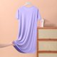 thumbnail image 4 of mfyjkho Vestidos de fiesta para mujer, Falda de manga corta para mujer, vestido fino y holgado de verano, camisón informal de color liso para casa Vestidos largos para mujer xl, 4 of 4