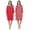 Red, variant on Women's Henley Nightshirts Set of 2, Floral 3/4 Sleeve Nightgowns & Solid Sleepwear Shirt