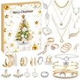 thumbnail image 1 of Kit de joyería de Feliz Navidad Caja sorpresa Calendario de Adviento Decoración de fiesta Calendarios de cuenta regresiva Suministros para niños para el hogar Decoraciones navideñas, 1 of 5