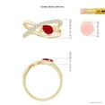 thumbnail image 4 of ANGARA Natural Criss Cross Pear Shaped Ruby Ring with Diamond Accents in 14K Yellow Gold for Women (Size-6x4mm) | July Birthstone, Birthday, Anniversary, Jewelry Gift for Women | Natural Ruby Ring, 4 of 9