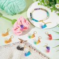 thumbnail image 5 of 24 Pcs 6 Colors Charms Stitch Markers UV Printing Acrylic Crochet Charms Removable 304 Stainless Steel Clasp Locking Stitch Marker for DIY, 5 of 9