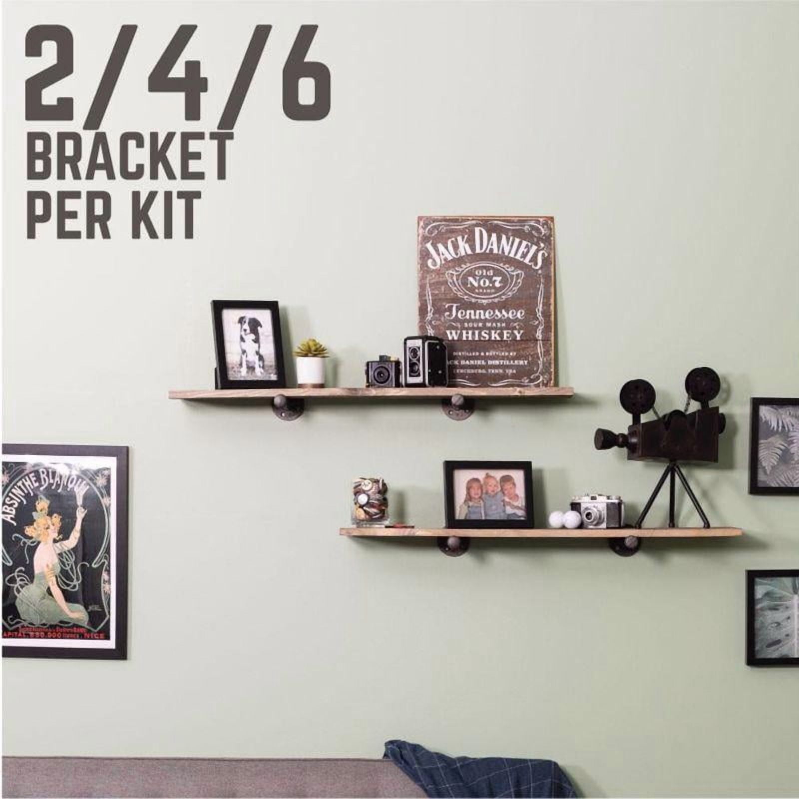 STZ Industries Black Steel Shelf Bracket 8 in. L