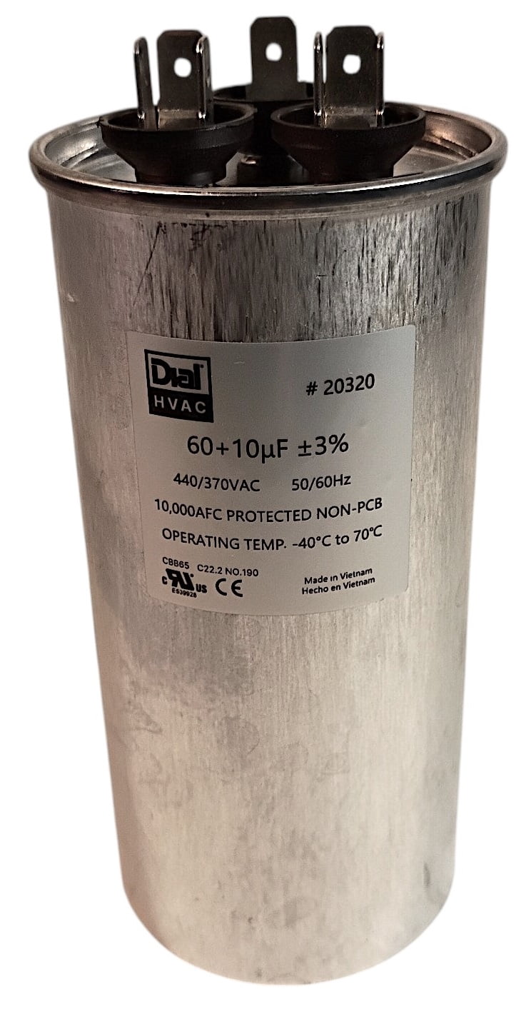 100335-12 - 45 + 5 uf MFD 440 Volt VAC Replacement Round Dual Run