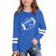 thumbnail image 1 of Blusas y camisas de manga larga con cuello redondo Camiseta estampada de manga larga para niños Cuello redondo Manga larga Casual Versátil Top de poliéster para niñas, 1 of 6