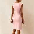 thumbnail image 3 of Women’s Sleeveless Sheath Cocktail Dress Elegant Bow Knot Waist Formal Party Wedding Guest Dress, 3 of 5