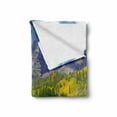 thumbnail image 2 of Mountains Soft Flannel Fleece Blanket, Natural Landscape with Fall Foliage with Aspen Trees Maroon Bells and Snowy Hills, Cozy Plush for Indoor and Outdoor Use, 50" x 60", Multicolor, by Ambesonne, 2 of 6