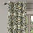 thumbnail image 2 of Ambesonne Turkish Pattern Grommet Curtain, Curly Detailed Form, 50" x 96", Earth Yellow Slate Blue, 2 of 6