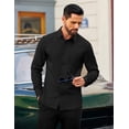thumbnail image 3 of COOFANDY Mens Dress Shirts Long Sleeve Button Down Shirt Regular Fit Formal Business Shirts, 3 of 7