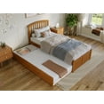 thumbnail image 4 of AFI Richmond Twin XL Wood Platform Bed with Footboard and Twin XL Trundle, Light Toffee, 4 of 14