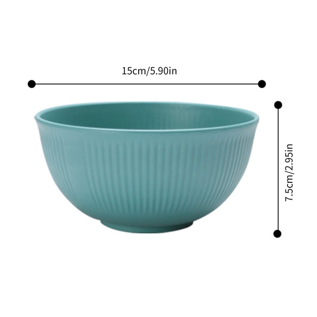 Cereal Bowls 6-Whea-t Straw Bowls Set-Microwave And Dishwasher Safe -Reusable Lightweight Bowl For Rice Soup Snack Fruit